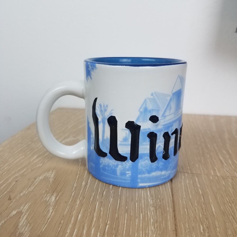 Winchester Mystery House Mug Blue White Cup